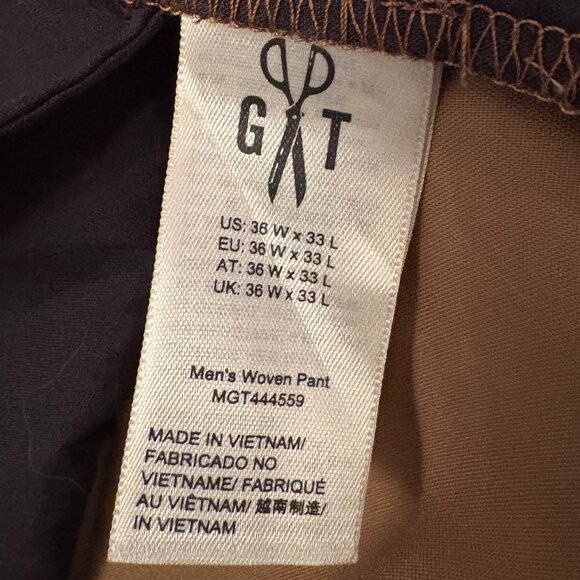 Good Threads Men's Slim Fit Dress Stretch Performance Pants Size 36W 33L. Tan - Picture 8 of 8